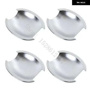 日産 ヴァーサ / ティーダ 2012 2013 2014~2019 ドアハンドル カバー トリム デコレーション ドアハンドル ボウル トリム ステッカー カーアクセサリー - silvery