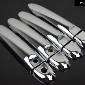 日産 ヴァーサ / ティーダ 2012 2013 2014~2019 ドアハンドル カバー トリム デコレーション ドアハンドル ボウル トリム ステッカー カーアクセサリー - silvery3