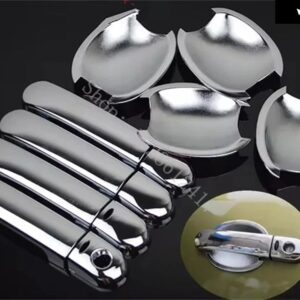 日産 キューブ Z12 2009 - 13~2017 ABS ドアハンドル カバー トリム デコレーション ドアハンドル ボウル カーアクセサリー - silvery5