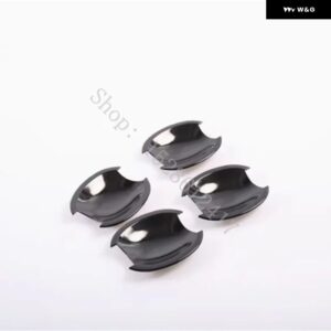 日産 キューブ Z12 2009 - 13~2017 ABS ドアハンドル カバー トリム デコレーション ドアハンドル ボウル カーアクセサリー - Glossy Black