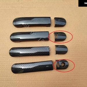 日産 キューブ Z11 2002 - 05~2008 ABS ドアハンドル ボウル ドアハンドル カバー カバー トリム カーアクセサリー - Carbon fiber pattern7