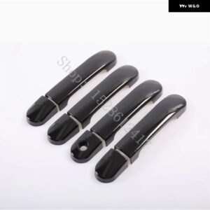 日産 キューブ Z11 2002 - 05~2008 ABS ドアハンドル ボウル ドアハンドル カバー カバー トリム カーアクセサリー - Glossy Black10