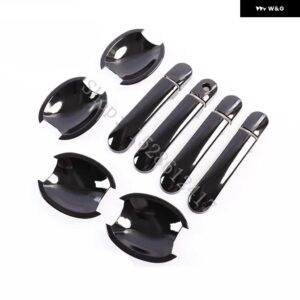 日産 キューブ Z11 2002 - 05~2008 ABS ドアハンドル ボウル ドアハンドル カバー カバー トリム カーアクセサリー - Glossy Black12