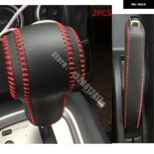 日産 キャシュカイ J10 2008 2009 2010 ~ 2015 オートマチックトランス ミッション レザー ギア シフト カバー ギア レバー カバー カーアクセサリー - 2PCS5