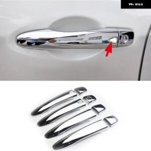 日産 キャシュカイ 2014 - 21 カーボン シルバー カー ドアハンドル カバー スティック スタイリング アクセサリー - silver 2 buttons