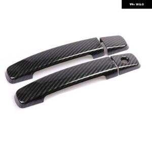 日産 パスファインダー R51 2005 - 2012 カーボン クローム カー ドアハンドル カバー トリム ステッカー カー スタイリング アクセサリー - carbon 0 button