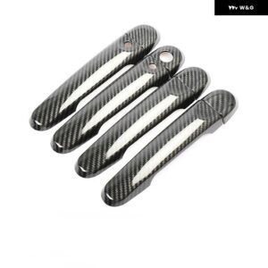 日産 ヴァーサ セダン ラティオ アルメーラ ルノー スカーラ 2012~2019 カーボン クローム カー ドアハンドル カバー トリム スタイリング アクセサリー - model 1