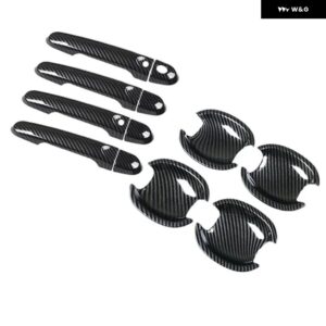 日産 ヴァーサ セダン ラティオ アルメーラ ルノー スカーラ 2012~2019 カーボン クローム カー ドアハンドル カバー トリム スタイリング アクセサリー - model 10