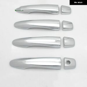 日産 セントラ B17 2014 - 19 クローム ドアハンドル カバー パッド ステッカー モールディング スタイリング オーバーレイカーアクセサリー - 1 keyhole no button