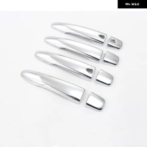 日産 セントラ B17 2014 - 19 クローム ドアハンドル カバー パッド ステッカー モールディング スタイリング オーバーレイカーアクセサリー - 1 keyhole 2 buttons
