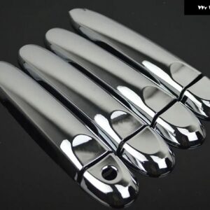 日産 キューブ Z12 2009 -2017 ブラッククローム カー ドアハンドル カバー トリム ステッカー カー スタイリング アクセサリー - model 4