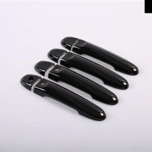 日産 キューブ Z12 2009 -2017 ブラッククローム カー ドアハンドル カバー トリム ステッカー カー スタイリング アクセサリー - Model 1