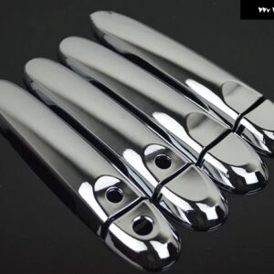 日産 キューブ Z12 2009 -2017 ブラッククローム カー ドアハンドル カバー トリム ステッカー カー スタイリング アクセサリー - Model 3