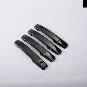 日産 アルティマ 2007-2012 光沢ブラッククローム カー ドアハンドル カバー ステッカー スタイリング アクセサリー - black 0 button