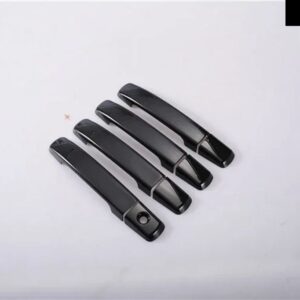 日産 マキシマ 2004 - 08 光沢ブラッククローム カー ドアハンドル カバー ステッカー スタイリング アクセサリー - black 0 button