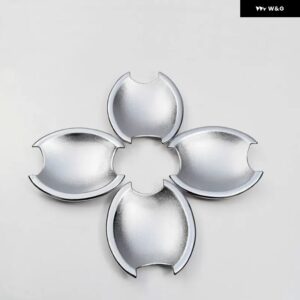 日産 マキシマ 2004 - 08 光沢ブラッククローム カー ドアハンドル カバー ステッカー スタイリング アクセサリー - silver bowl