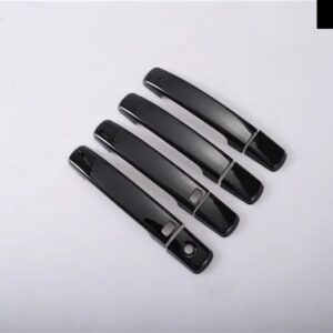 日産 マキシマ 2004 - 08 光沢ブラッククローム カー ドアハンドル カバー ステッカー スタイリング アクセサリー - black 2 buttons