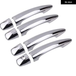 日産 セントラ ブルーバード シルフィ 2020 2021 2022 カーボン クローム カー ドアハンドル カバー ステッカー スタイリング アクセサリー - silver 0 button