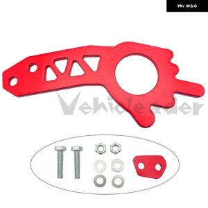 汎用 カーリア牽引フック アルミ 合金 リア牽引フック 自動車牽引ストラップ/牽引ロープ/フック バンパー トレーラーフック牽引ツール - Red