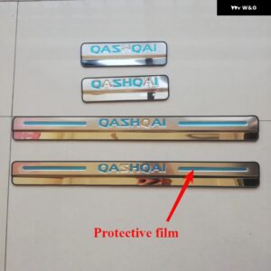 日産 キャシュカイ 2007-2019 J10 J11 サイドドアシル プロテクター スレッショルド スカッフプレート ウェルカムペダルカバー トリム カーアクセサリー - J11 2014-2019