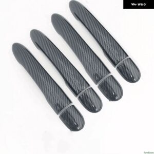 日産 プリメーラ P12 2002 - 07 カーボン クローム カー ドアハンドル カバー スタイリング アクセサリー - Carbon Fiber