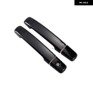 日産 パスファインダー R51 2005 - 2012 光沢ブラッククローム カー ドアハンドル カバー トリム ステッカー カー スタイリング アクセサリー - black 0 button