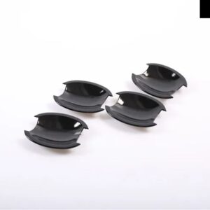 日産 キューブ Z11 2002 - 2008 光沢ブラック カー ドアハンドル カバー トリム カー スタイリング ステッカー オーバーレイ アクセサリー - black bowl