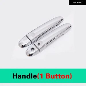 日産 JUKE 2010-2019 高級クローム ドアハンドル カバー インフィニティ ESQ 2011 - 14 アクセサリー ステッカー カー スタイリング - 1 button handle