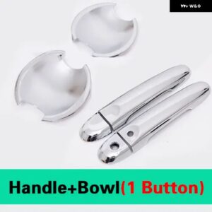 日産 JUKE 2010-2019 高級クローム ドアハンドル カバー インフィニティ ESQ 2011 - 14 アクセサリー ステッカー カー スタイリング - 1 button handle bowl