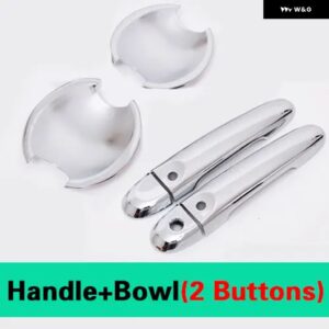 日産 JUKE 2010-2019 高級クローム ドアハンドル カバー インフィニティ ESQ 2011 - 14 アクセサリー ステッカー カー スタイリング - 2 button handle bowl