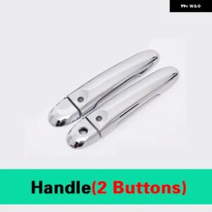 日産 JUKE 2010-2019 高級クローム ドアハンドル カバー インフィニティ ESQ 2011 - 14 アクセサリー ステッカー カー スタイリング - 2 buttons handle