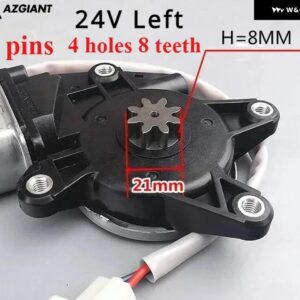 汎用 4穴8トゥース車窓 エンジン DCモーター電動ガラスリフターモーターDC 12V / 24Vカーパーツ - 1 piece B 24V Left