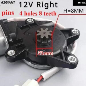 汎用 4穴8トゥース車窓 エンジン DCモーター電動ガラスリフターモーターDC 12V / 24Vカーパーツ - 1 piece B 12V Right