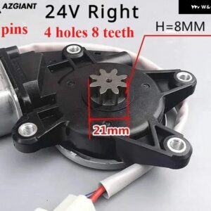 汎用 4穴8トゥース車窓 エンジン DCモーター電動ガラスリフターモーターDC 12V / 24Vカーパーツ - 1 piece B 24V Right