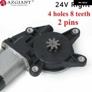汎用 4穴8トゥース車窓 エンジン DCモーター電動ガラスリフターモーターDC 12V / 24Vカーパーツ - 1 piece A 24V Right