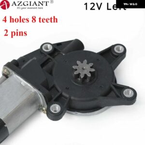 汎用 4穴8トゥース車窓 エンジン DCモーター電動ガラスリフターモーターDC 12V / 24Vカーパーツ - 1 piece A 12V Left