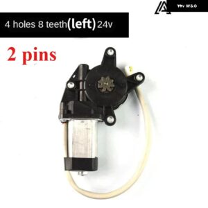 汎用 4穴8トゥース車窓 エンジン DCモーター電動ガラスリフターモーターDC 12V / 24Vカーパーツ - 1 piece A 24V Left