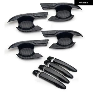 日産 X-TERRA 2017 - 22 XTERRA カーボン カー ドアハンドル ボウルカバー スタイリング アクセサリー ステッカー - handle-bowl 0 button