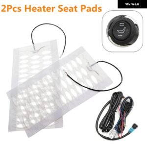 汎用 12V 内蔵カーシートヒーターキット シート カーボン/ 合金 ワイヤー 高速加熱 パッド 丸型 コントロール スイッチ オートシート - Alloy Wire