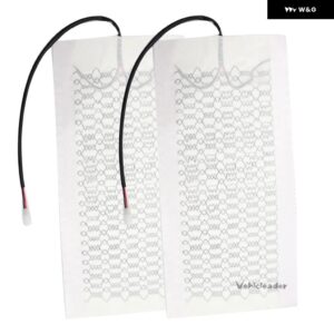 汎用 12V 内蔵カーシートヒーターキット シート カーボン/ 合金 ワイヤー 高速加熱 パッド 丸型 コントロール スイッチ オートシート - 2x Carbon Fiber pads