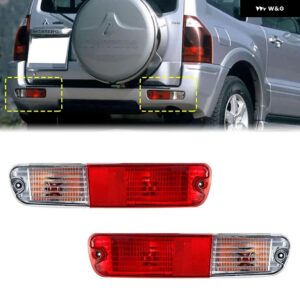 三菱 モンテロ パジェロ ショーグン V73 V75 V77 2003-2006 リア バンパー リフレクター ライト テールシグナルランプ MN13377 MN133776 - 1 Pair