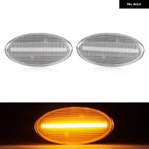 スバル フォレスター インプレッサ XV クロストレック クリアスモークレンズ LED サイドマーカーランプ アンバー フェンダー ウィンカーライト - Clear Normal Amber