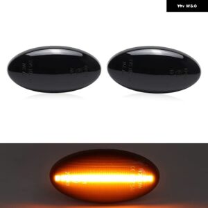 スバル フォレスター インプレッサ XV クロストレック クリアスモークレンズ LED サイドマーカーランプ アンバー フェンダー ウィンカーライト - Smoked Normal Amber