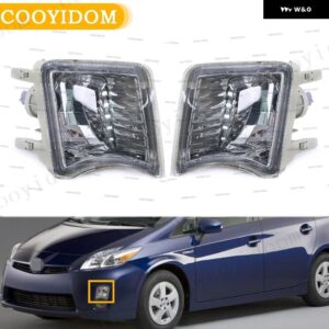 フロント バンパー フォグライト ドライビングランプ トヨタ プリウス2010-2012 81510-47010 81520-47010 ヘッドライト フォグランプ アセンブリ - Left and Right