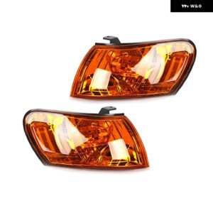 トヨタ カローラ AE100 E100 AE101 1993 - 97 フロントコーナーランプカバー ウィンカーライト バルブ 無 81611-12530 - Amber Lens-1Pair