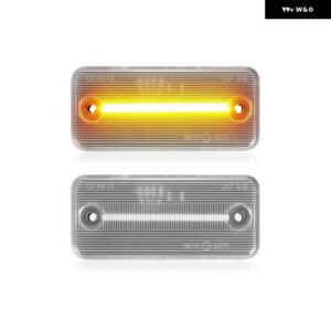 フィアット デュカート シトロエン リレー プジョー ボクサー ルノー マグナム ミッドライナー プレミアム トラック ボルボ FE FL LEDサイドマーカーランプ - Clear Lens