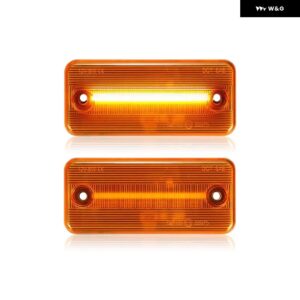 フィアット デュカート シトロエン リレー プジョー ボクサー ルノー マグナム ミッドライナー プレミアム トラック ボルボ FE FL LEDサイドマーカーランプ - Yellow Lens