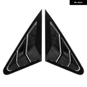 2個 サイド リアウィンドウ スクープルーバー シャッター ステッカー カバー トリム カー スタイリング ABS アクセサリー アウディ A3 8V セダン 2014 - black