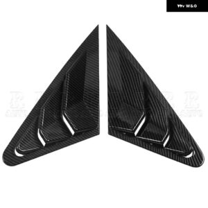 2個 サイド リアウィンドウ スクープルーバー シャッター ステッカー カバー トリム カー スタイリング ABS アクセサリー アウディ A3 8V セダン 2014 - Carbon Pattern