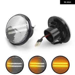 マツダ MX-5 MX5 MK1/MK2/MK3 1989-2015 クリアスモークレンズ LEDサイドマーカーランプ アンバー サイドフェンダー ウィンカーライト - Clear Dynamic Amber